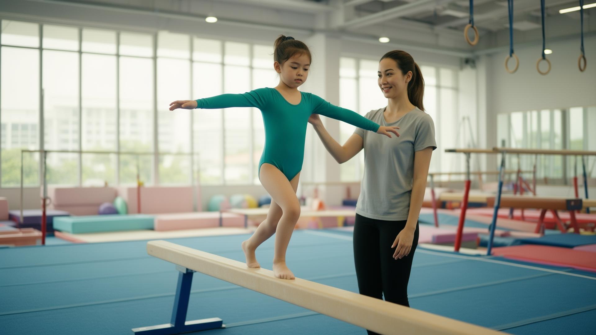 Children performing gymnastics at ProActiv Sports facility
